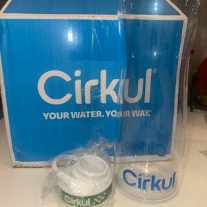 42oz Cirkul Clear Water Bottle with Green Cap